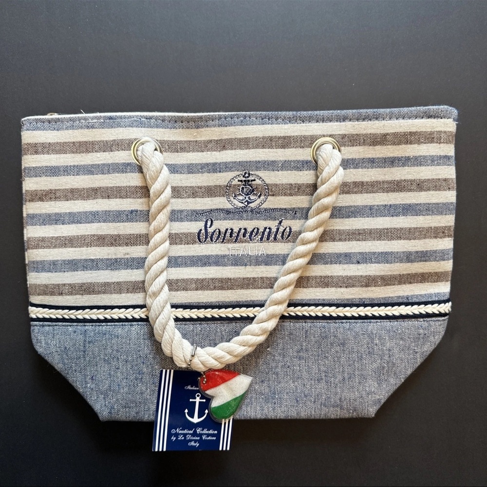 Sorrento Italia Bag Nautical Collection Zippered Small Tote